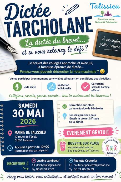 Dictée tarcholane : La dictée du brevet...et si vous releviez le défi ?