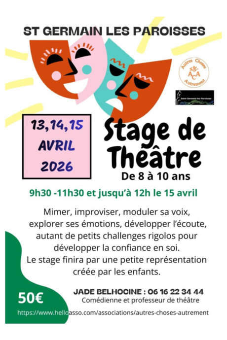 Stage de théâtre pour les 8 - 10 ans