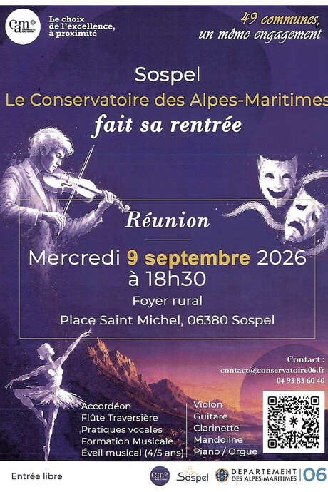 Le Conservatoire des Alpes-Maritimes fait sa rentrée