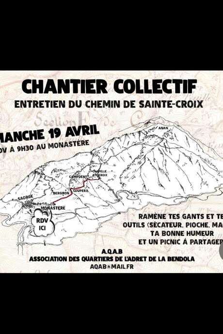 Gemeinschaftliches Workcamp: Unterhalt des Weges von Sainte-Croix