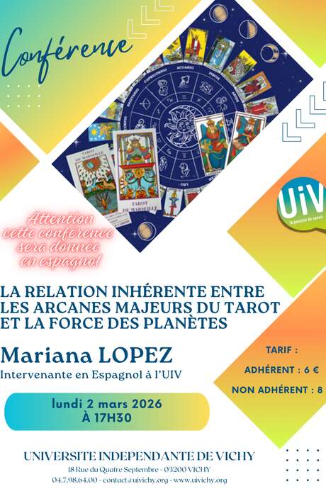 Conférence : La relation inhérente entre les arcanes majeurs du tarot et la force des planètes
