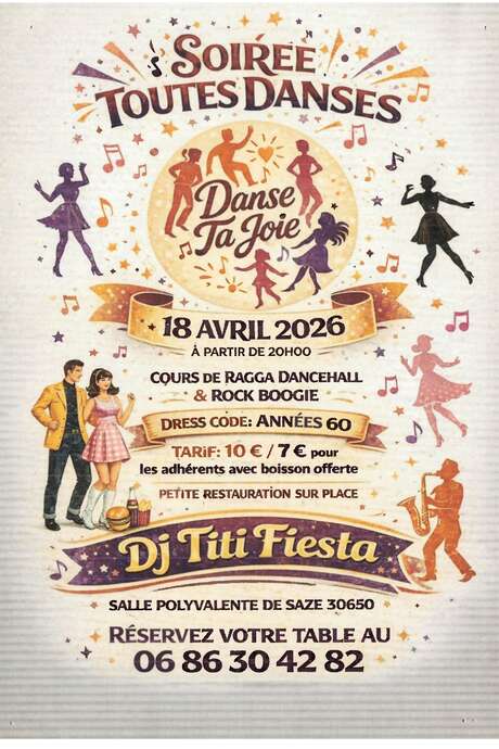 Soirée dansante Dress code : années 60