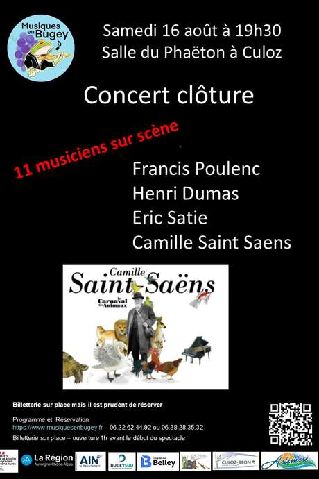 Concert "Le carnaval des animaux" à Culoz - Musiques en Bugey
