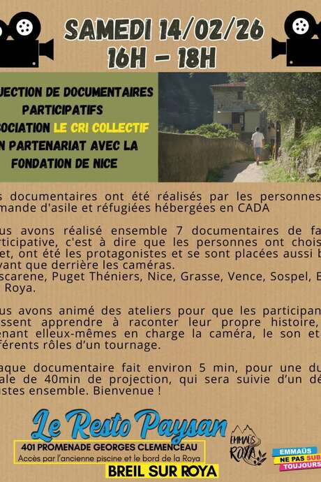 Resto paysan: proiezione di documentari partecipativi