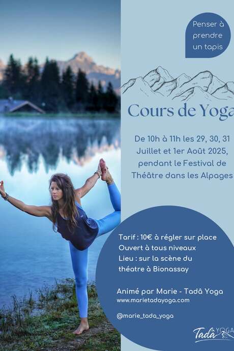 Yoga classes during Theatre in the Alps