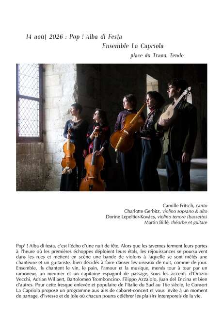 9th Roya Early Music Festival: Pop'! Alba di festa, La Capriola