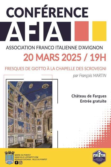 Conférence "Les fresques de Giotto à la chapelle des Scrovegni"