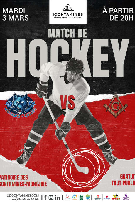 Match de hockey : les loups de Combloux VS les maçons de Passy