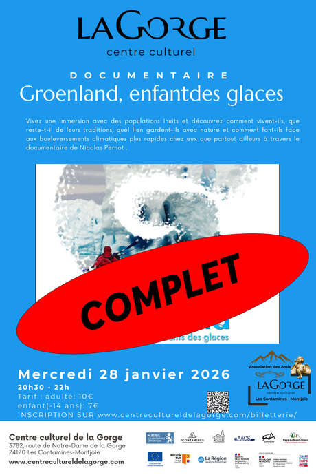 Documentaire "Groenland, enfants des glaces" au Centre Culturel de la Gorge