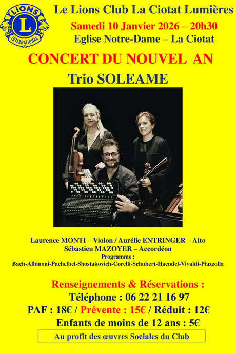 Neujahrskonzert: Trio Soleame