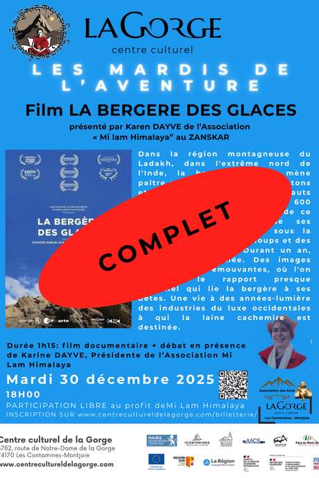 Complet : Projection du film "La bergère des glaces" au Centre Culturel de la Gorge