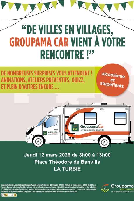 The Groupama Car comes to meet you !