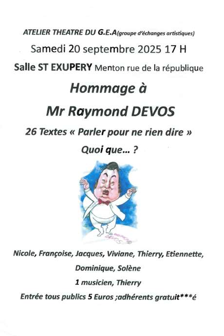 Hommage à Mr Raymond DEVOS