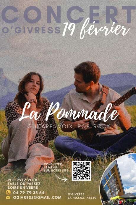 Concert pop/rock/accoustique : La POMMADE