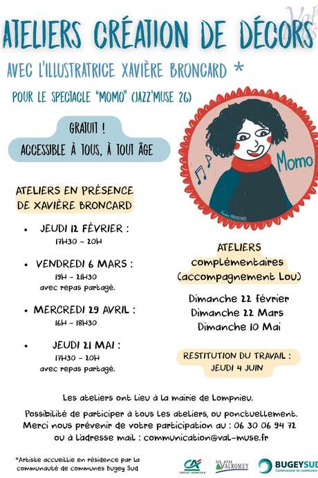 Ateliers créations de décors pour le spectacle "Momo" (JAZZ'MUSE 26)