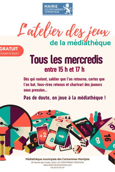 L'atelier des jeux à la médiathèque