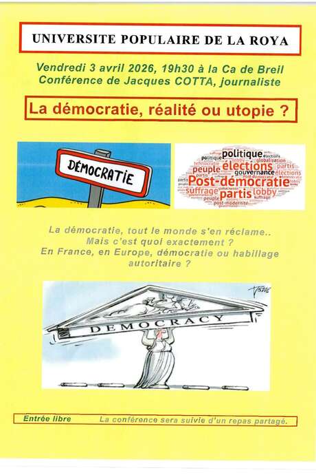 Conférence : "La démocratie, réalité ou utopie ?"