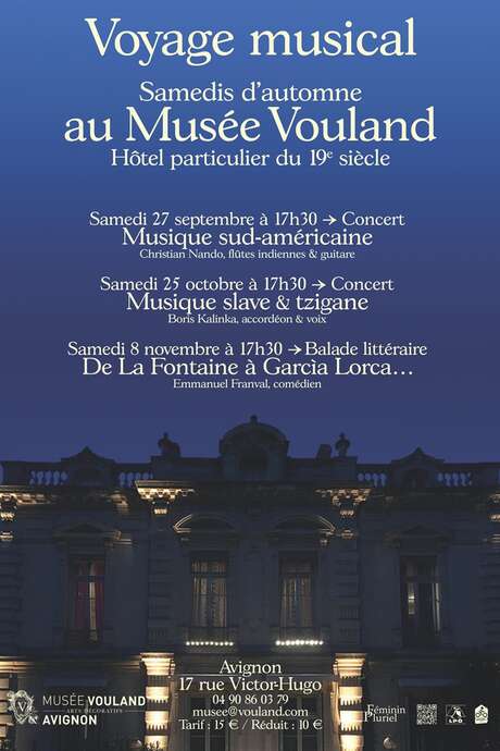 Musical journey - Autumn Saturdays at the Musée Louis Vouland