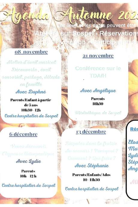 Physalis agenda automne 2025 : Atelier gestion de la colère
