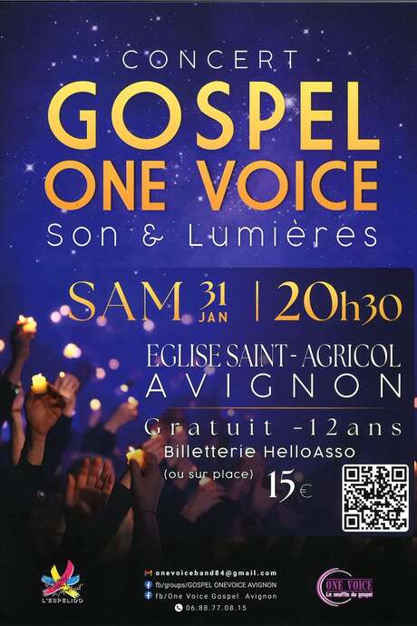 Concert gospel One Voice son & lumières