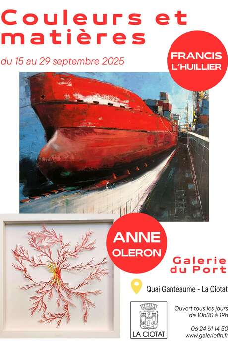 Ausstellung Farben und Materialien von Francis L'Huillier und Anne Oléron