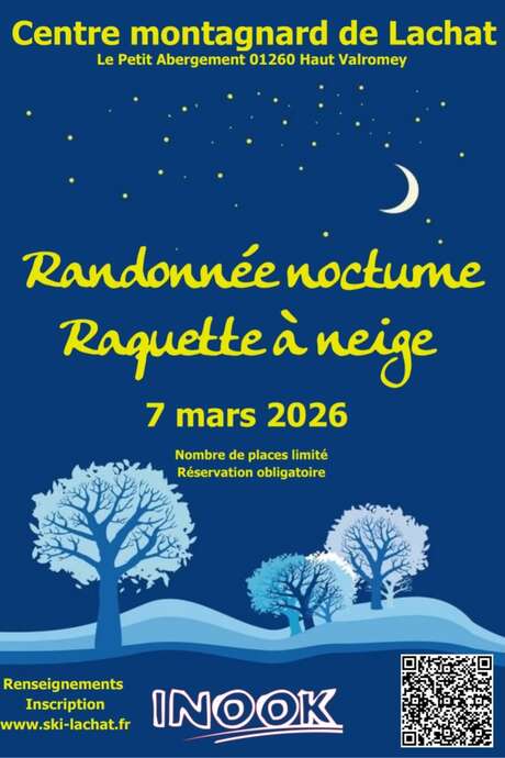 Randonnée nocturne en raquettes à Lachat