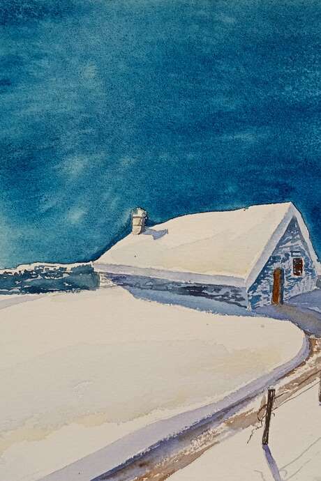 Stage aquarelle - Les ombres sur la neige