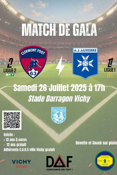 Match de gala Clermont-foot 63 vs AJ Auxerre