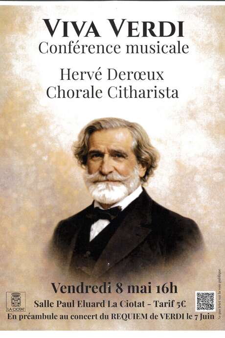 Conferenza musicale Viva Verdi a cura di Hervé Deroeux e del coro Citharista