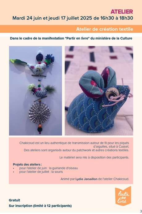 Atelier création couture Atelier création couture