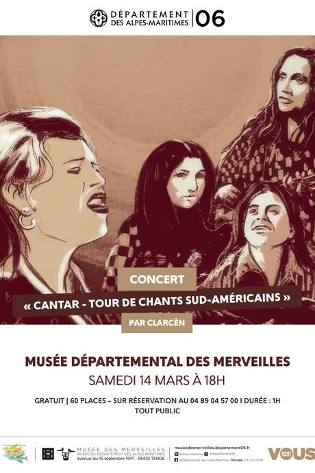 Concert "Cantar - Tour de chants sud-américains"
