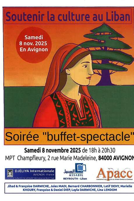 Soutenir la culture au Liban - Soirée buffet-spectacle