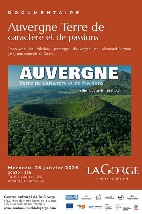Documentaire "Auvergne Terre de caractère et de passions" au Centre Culturel de la Gorge