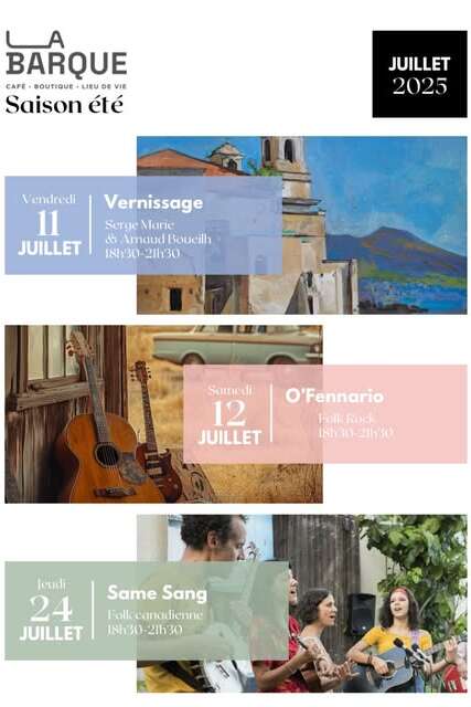 Animation musicale de folk rock avec O'Fennario à la Barque