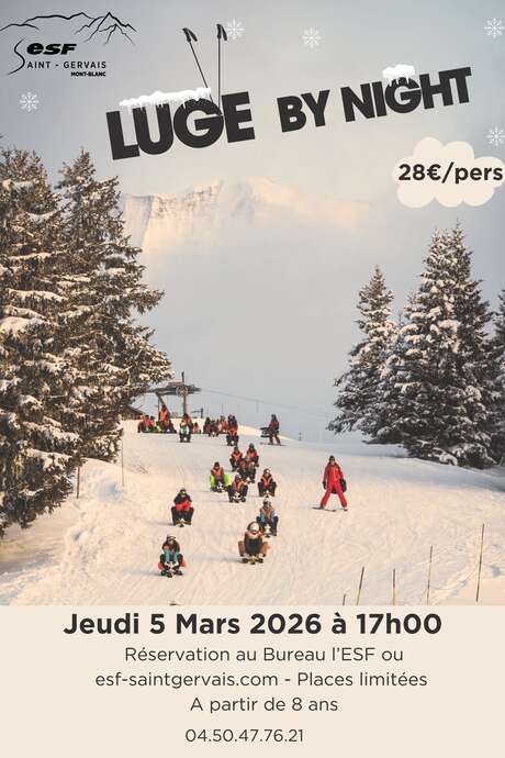 Luge By Night - ESF Saint-Gervais