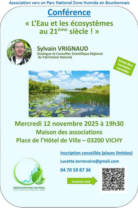 Conférence: L’eau et les écosystèmes au 21ème siècle !