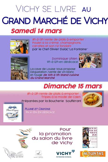 Ventes de plats à emporter au Grand Marché de Vichy