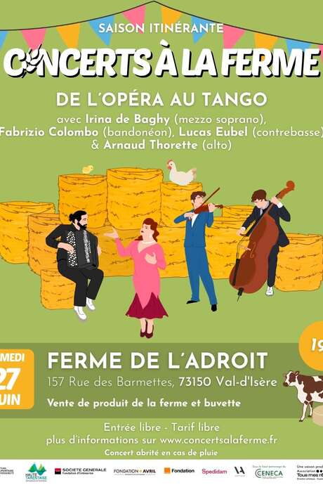 Concert "Du tango à l'opéra" à Val d'Isère - Concerts à la ferme