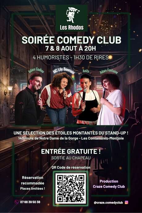 Soirée Comedy Club au bar Les Rhodos