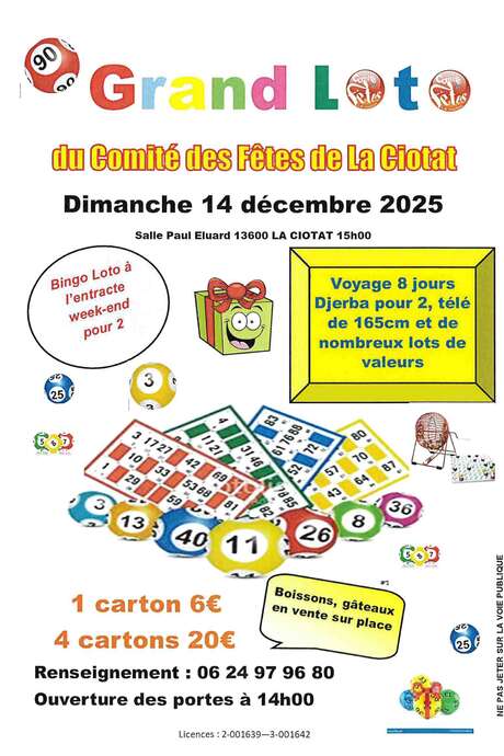 Grand Loto du Comité des Fêtes de La Ciotat