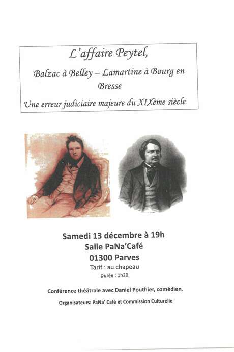Conférence théâtrale "L'affaire Peytel"