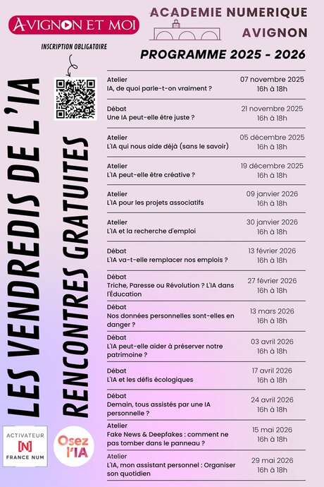 Les vendredis de l’IA – Rencontres gratuites