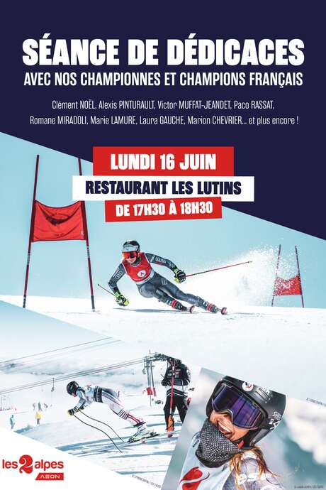 Séance de dédicaces de nos champions et championnes du ski français