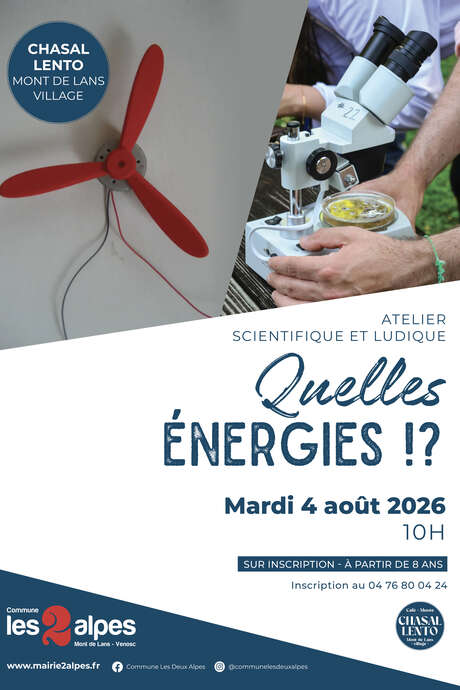 Atelier Quelles énergies !? - Mont-de-Lans