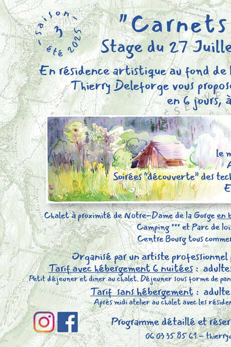Carnets de nature : stage d'aquarelle dans la vallée des Contamines-Montjoie