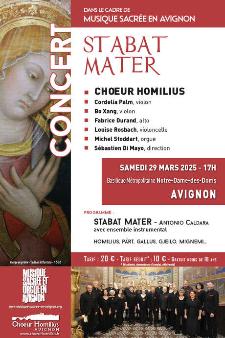 Les musiques spirituelles du soir - Concert de Carême / Stabat Mater de Caldara