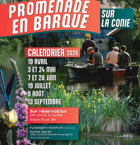 Promenades en barque sur la Conie