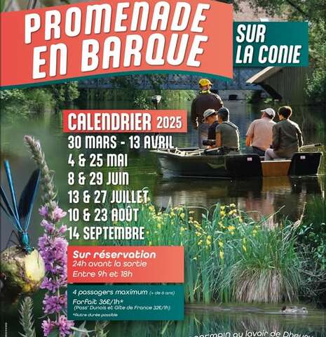 Promenades en barque sur la Conie