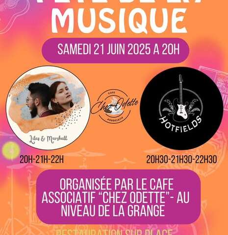 Fête de la Musique - 2 concerts Chez Odette