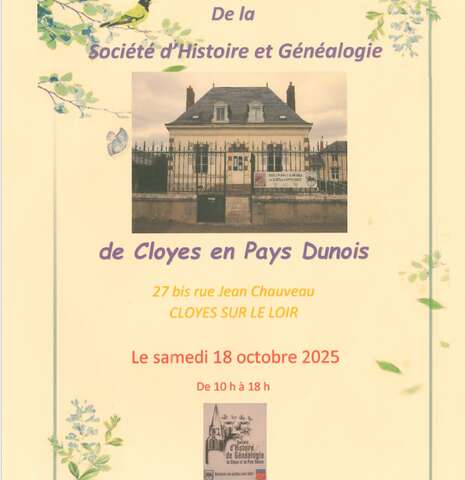 Portes ouvertes de la la Société d'Histoire et Généalogie de Cloyes